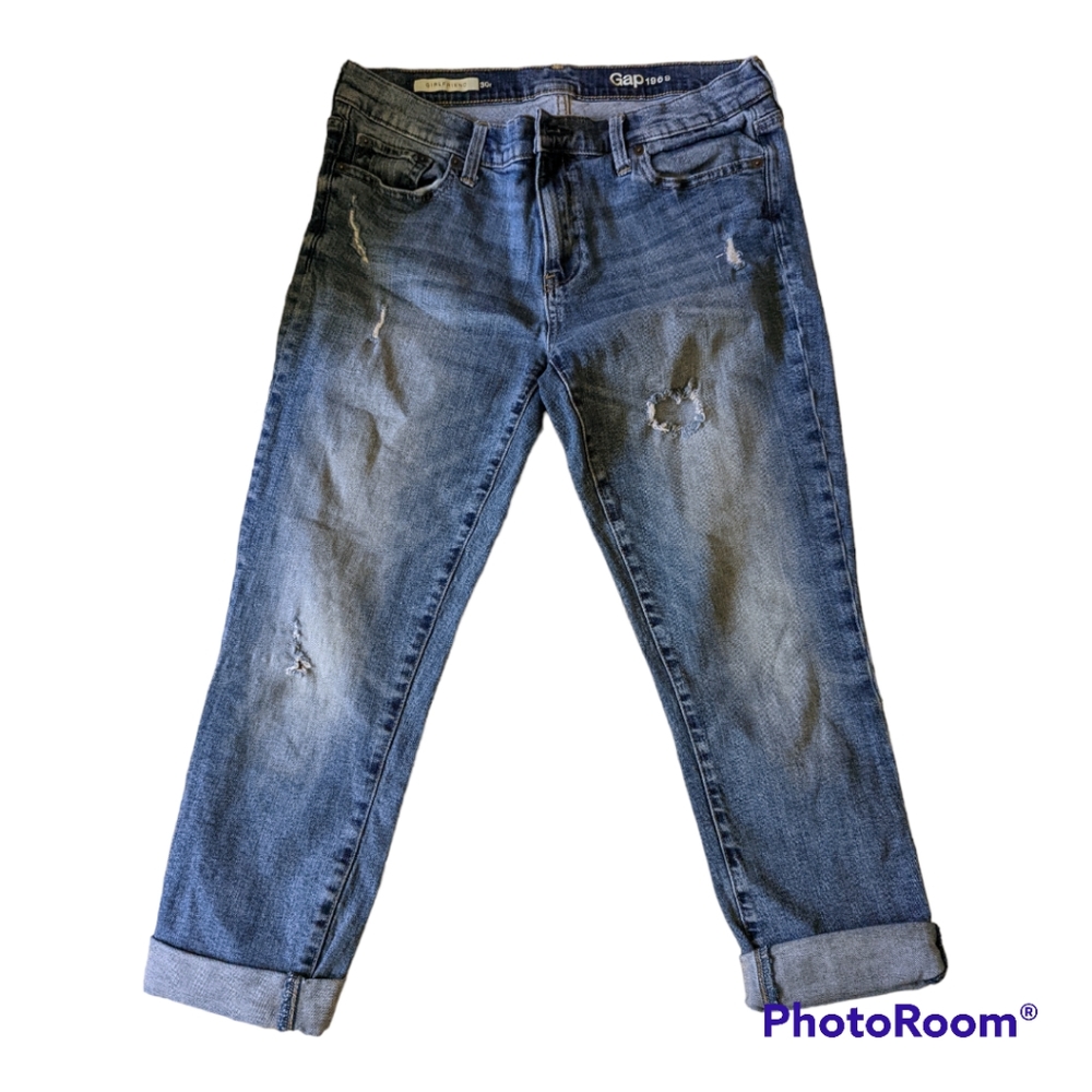 Gap Women's Distressed Girlfriend Capris 30r